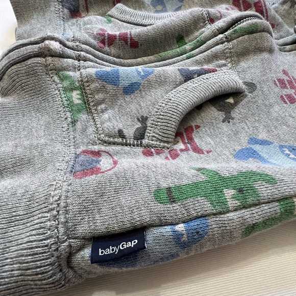 Baby GAP Hoodie 12-18 Months Full Zipper Gray - Picture 4 of 6